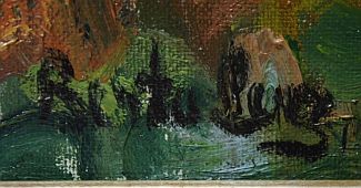 Bild Gemälde - Berta Lenz-Weigand - Gladenbacher Sommerlandschaft mit Kornpuppen