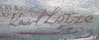 Bild Gemälde - Karl Lotze - Zwei Hirsche im Schnee