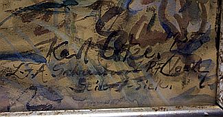 Bild Gemälde - Karl Lotze - 2 Hirsche
