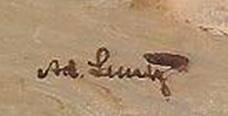 Bild Gemälde - Adolf Luntz - Am Neckar