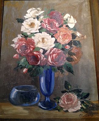 Bild Gemälde - P. Ludwig - Rosenstrauss