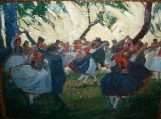Bild Gemälde - Franz Martin Lünstroth - Kirmes in Röllshausen 