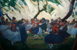 Bild Gemälde - Franz Martin Lünstroth - Kirmes in Röllshausen 