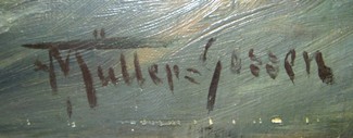 Bild Gemälde - Müller-Gossen - Hafenverkehr