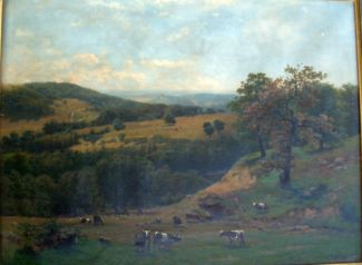 Bild Gemälde - Bernhard Carl Mackeldey - Kuhherde in der Rhön
