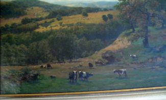 Bild Gemälde - Bernhard Carl Mackeldey - Kuhherde in der Rhön