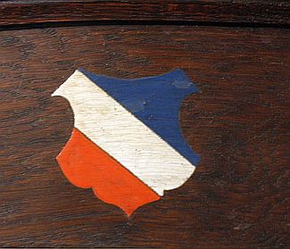 Bild Gemälde - Stich von Marburg mit Verbindungswappen
