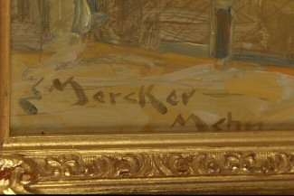 Bild Gemälde Erich Mercker Friedrich Wilhelm Hütte oder alst Duisburger Kupferhütte