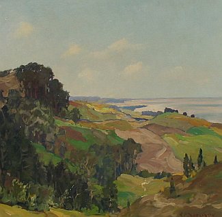 Bild Gemälde, Erich Mercker, Sommertag im  Frischen Haff