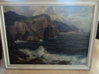 Bild Gemälde - Erich Mercker - Brandung bei Taormina, Italien