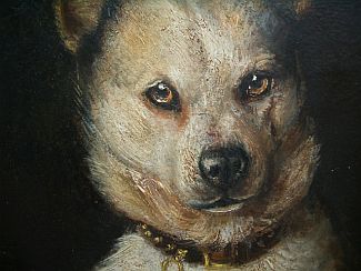 Bild Gemälde - Heinrich Georg Michaelis - weisse Huskies