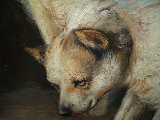 Bild Gemälde - Heinrich Georg Michaelis - weisse Huskies