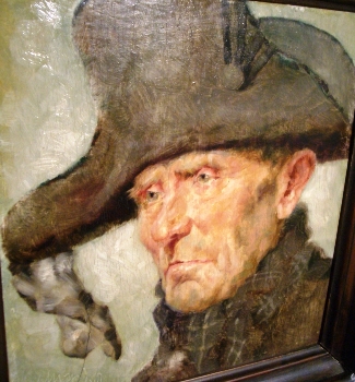 Bild Gemälde - Karl Mons - Schwälmer mit Dreimaster und Schal