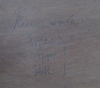 Bild Gemälde - Karl Mons - Drei Schwälmerinnen in der Schönber Kapelle Röllshausen