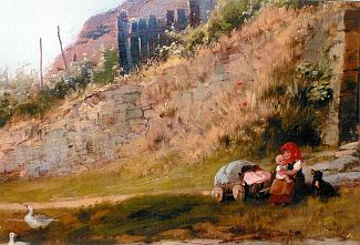 Bild Gemälde - Hugo Mühlig - An der Elbe