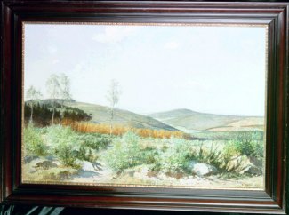 Bild Gemälde Carl Nebel Bei Fulda Rhönlandschaft