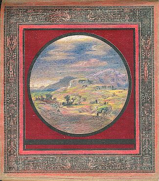 Bild Gemälde - Prof. Johannes Niessen - Zwei Berge mit Landschaft