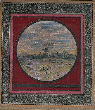 Bild Gemälde - Prof. Johannes Niessen - Landschaft mit Baum und Flüsschen