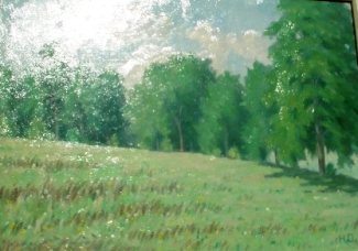 Bild Gemälde - Heinrich Ohlwein - Sommertag bei Kassel
