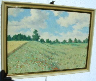 Bild Gemälde - Heinrich Ohlwein - Sommerwiese bei Kassel