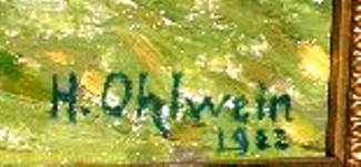 Bild Gemälde - Heinrich Ohlwein - Hutebuchen bei Willingshausen Schwalm