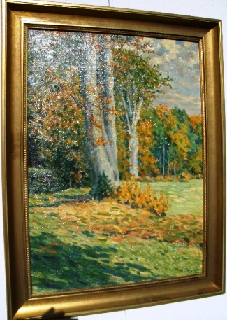 Bild Gemälde - Heinrich Ohlwein - Hutebuchen bei Willingshausen Schwalm