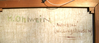 Bild Gemälde - Heinrich Ohlwein - Das Antrefftal mit Brücke bei Willingshausen