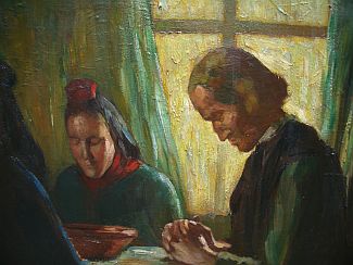 Bild Gemälde - Rudolf Otto - Schwälmer Tischgebet