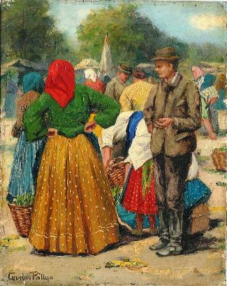 Bild Gemälde - Carolus Pallya - Auf dem Markt 2