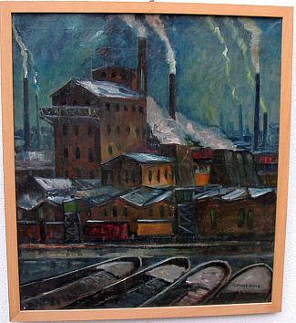 Bild Gemälde - Franz Pauly Hagen - Industrie in NRW 3