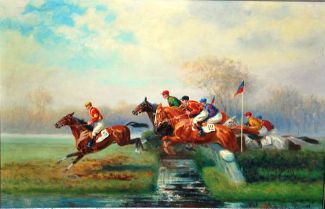 Bild Gemälde - Eugene Pechaubes - Peintre de Chevaux