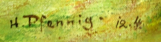 Bild Gemälde - Hermann Pfennig - Blick auf Besse bei Kassel