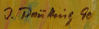 Bild Gemälde - Irmi Prütting - Blick von Burg Mellnau ins Lahntal