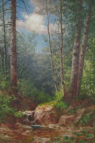 Bild Gemälde - Rüdisühl, Hermann - Waldbächlein