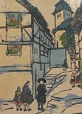Bild Gemälde - Käthe Sabel - Kirchgang