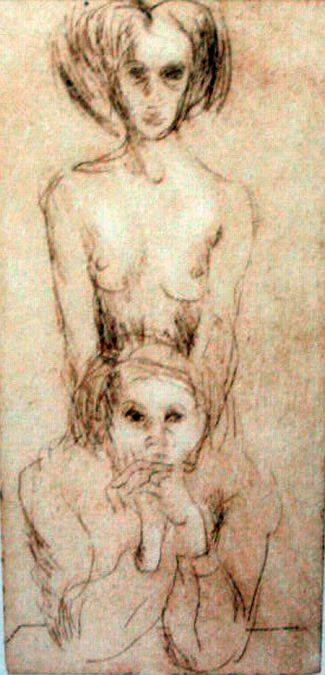 Bild Gemälde - Herb Schiffer - Frauen Paar