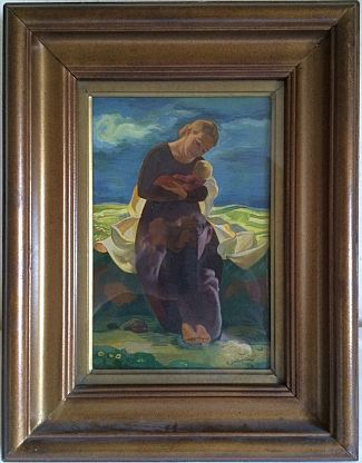 Bild Gemälde - Karl Schlageter - Frau mit Kind