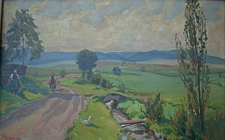 Bild Gemälde - Paul Scholz - Bei Wollmar Krs. Marburg