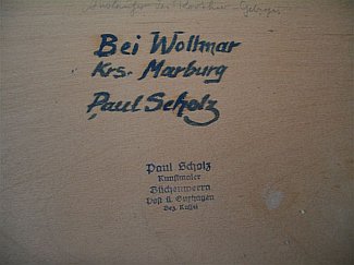 Bild Gemälde - Paul Scholz - Bei Wollmar Krs. Marburg