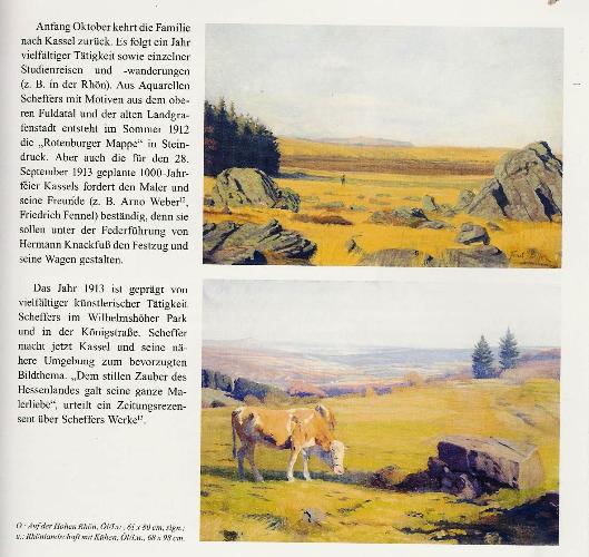 Bild Gemälde - Paul Scheffer - Rhönblick auf die Milseburg 