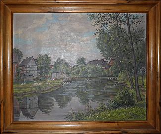 Bild Gemälde - Paul Scholz - An der Schwalm 1947