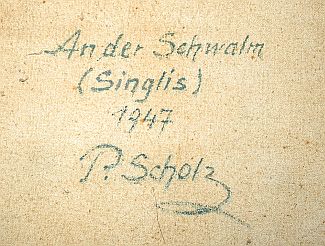 Bild Gemälde - Paul Scholz - An der Schwalm 1947