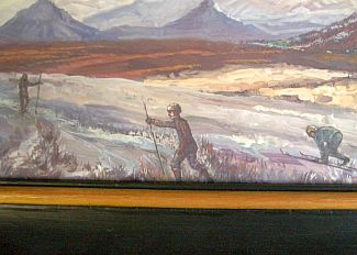 Bild Gemälde - Pedro Schmiegelow - Skiläufer auf der Wasserkuppe
