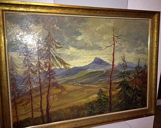 Bild Gemälde - Pedro Schmiegelow - Rhönlandschaft mit Milseburg