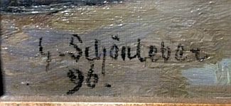 Bild Gemälde - Gustav Schönleber - Fischerboot in Cuxhaven 1896