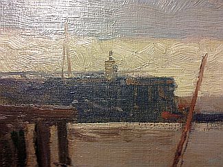 Bild Gemälde - Gustav Schönleber - Fischerboot in Cuxhaven 1896