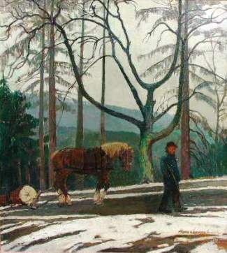 Bild Gemälde - Hans Seyppel - Waldeckscher Fuhrmann