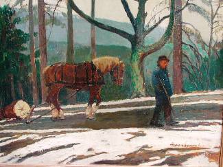 Bild Gemälde - Hans Seyppel - Waldeckscher Fuhrmann