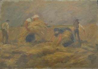 Bild Gemälde - Gustav Marx v. Söhnen - Bei der Ernte