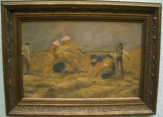 Bild Gemälde - Gustav Marx v. Söhnen - Bei der Ernte